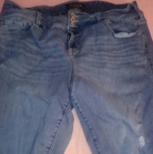 Ripped Blue Denim Torrid Jeans